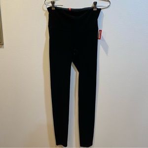 Spanx black velvet leggings, size M, NWT